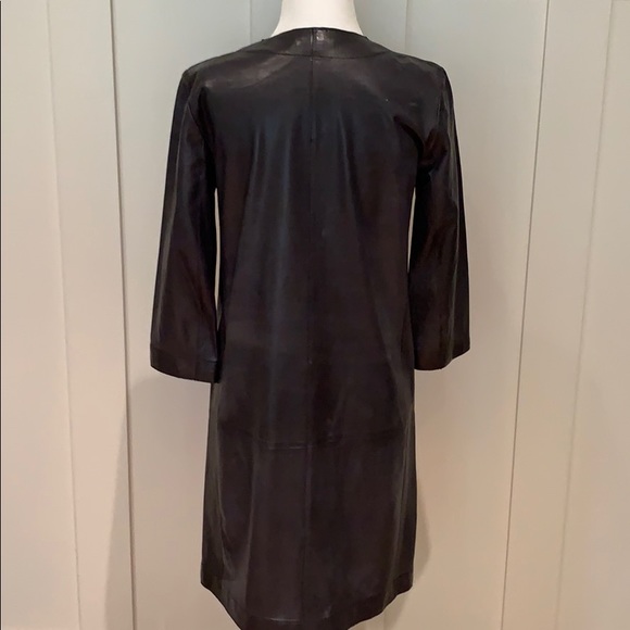 HOST PIC VINCE LEATHER SHIRT DRESS IN COASTAL SIZE 4 - Picture 4 of 8